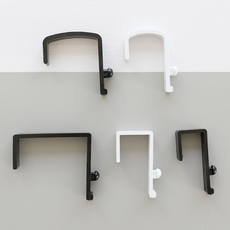 [HICKIES] 무타공 파티션걸이 후크 8p 메탈 선반 좁은 오피스 데스크 서류보관 공간활용 정리 정돈 학생 기숙사 사무실, 61mm 화이트, 8개