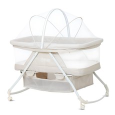 헬로디노 아기침대 휴대용 이동식 신생아 접이식 애기 침대, 아이보리