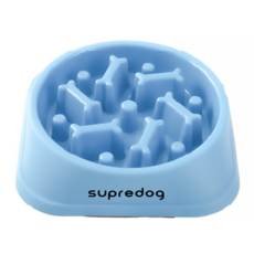 SUPREDOG 강아지 반려견 설사 급체방지 슬로우보울 밥그릇 천천히먹기 식기, 1개, 스카이블루
