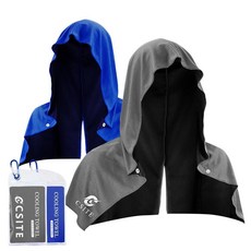 CSITE 쿨링 후드 타월 목과 얼굴을 위한 즉각적인 UPF 50 자외선 차단 더운 날씨용 아이스 스포츠 캠핑 사이클링 및 기타 활동을 헤드 타월 115345, 11 Royalblue/Dark Gray, 로열 블루/다크 그레이