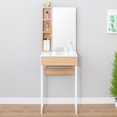 멀린 입식미니화장대 폭좁은 미니콘솔 수납 원룸 틈새 화장대, 멀린 미니 화장대, 아카시아, 아카시아