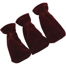 3개 조의 플러시 피아노 페달 커버 세트 부드러운 벨벳 발 패드 보호 슬리브 서스테인 페달용 전자 악기용, Red