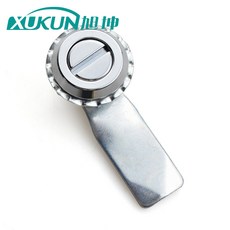 臺灣熱銷 一字槽翼型三角四角內六角鎖頭電控電箱不鏽鋼轉舌鎖, ❖✶◕⁋▧一字槽（鋅合金鍍鉻銀色）-<3