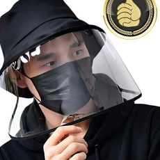 페이스쉴드 안면 보호구 투명 얼굴 마스크 벙거지모자 가림막 보안면 OC_0407TG