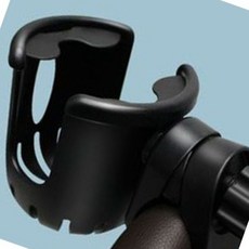 다용도 유모차 컵홀더 핸들 거치대, 블랙, 1개