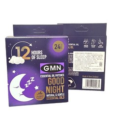 GMN 精油睡前貼 晚安貼 薰衣草精油 12小時睡眠 24片/盒, 1個, GMN (新版)
