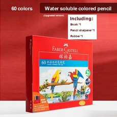 Faber Castell 24/36/48/60/72 수채화 색연필 미술 그림 그리기 스케치 용품을위한 수용성 컬러, 05 60 Colors