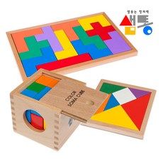 샘통 소마큐브＋펜토미노＋칠교 원목케이스3종, 한국슈테론 칠교 심화, 1개