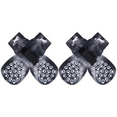 EXPAWLORER 발을 핥는 것을 방지하는 미끄럼 방지 강아지 양말 뜨거운 도로를 위한 강아지 신발 소형 중형 대형견을 위한 강아지 부츠 견목 바닥용 트랙션 컨트롤, 홀치기 염색 BalckWhite