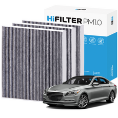 2+1 하이필터 PM 0.3 활성탄 자동차 에어컨 필터 현대, 3개, 제네시스 DH HI-N114