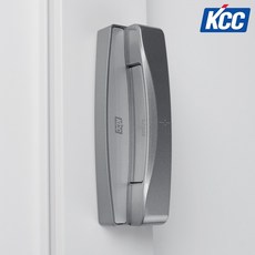 제임스창호 KCC 창호 커브 샷시 손잡이 레버형 오토락 샤시 핸들, 버튼형 그레이, 좌우 공용(방향 설정 가능), 1개