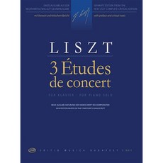 Liszt - 3 Etudes de Concert 리스트 - 3개의 연주회용 연습곡 (부다페스트 판) [50601038] Editio Musica Budapest EMB