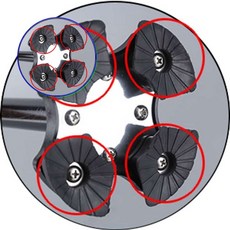 쌍문상회 스마트지팡이 내곁에 지팡이 네발 고무발판 40872EA, 네발형 고무발판