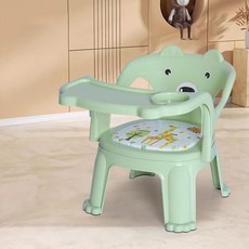 寶寶餐椅 兒童餐椅 1到6歲 嬰兒椅 多功能兒童餐桌椅, 高貴綠+餐盤+防滑