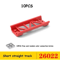 MOC 빌딩 블록 호환 롤러 코스터 트랙 레일 블록드 25061 포함 소형 입자 기술 부품 26559 26560 26060, 02 26022