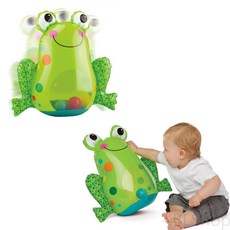 귀여운 아기 에어펀치백 유아 권투 오뚜기 장나감 개구리친구, 1개