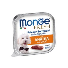 瑪恩吉 monge 主食犬餐盒 燉煮肉塊, 100g, 1個, 鮮鴨