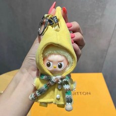 체리티 팝마트 labubu 라부부 미니 4세대 꾸미기 전용 의상 인형 옷 마법사 겨울 코트 세트 3종 컬러, 예로우, 1개