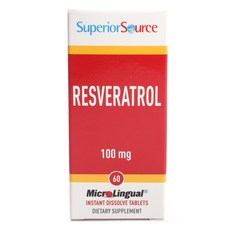 Superior Source 白藜蘆醇片 100mg, 60顆, 1盒
