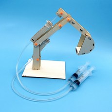 臺灣熱銷 博燃科敎木質益智科敎玩具diy小製作材料包兒童手工模型科學玩具, 挖掘機材料包, 1個