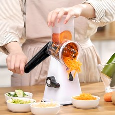 일상쏙 만능채칼 양배추채칼 돌돌이채칼 야채슬라이서 당근 슬라이스, 채칼 3종 + 돌돌이 본품 1개, 1세트, 화이트 & 딥블랙