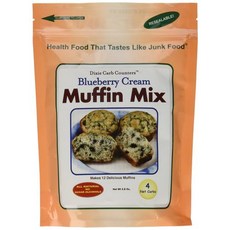 딕시 카브 카운터 블루베리 크림 머핀 믹스 Dixie Carb Counters Blueberry Cream Muffin Mix, 블루베리크림, 5.8온스(1팩), 1개