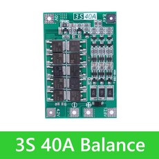 BMS 이온 배터리 충전기 보호 보드 드릴 모터용 18650 밸런스 3S 4S 5A 10A 20A 25A 40A 60A 12V, 20) 2PCS - 3S 25A Balance