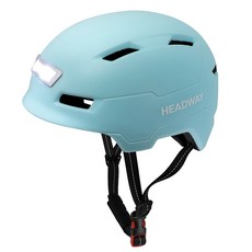 헤드웨이 전후방 LED 라이트 전기스쿠터 자전거 전동킥보드 헬멧 E3-10L, 무광 블루, 1개