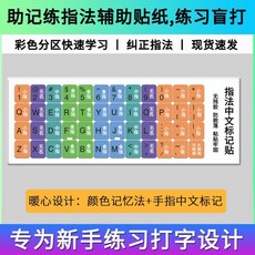 適用學生一二三四五六年級練習打字模型圖卡橡硅膠膜電腦鍵盤學墊, 1個, 指法貼紙-簡單方便