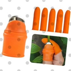 엄지 칼 손가락 골무 정원 요리 보호 장갑 세트, 1개, 상세페이지 참조