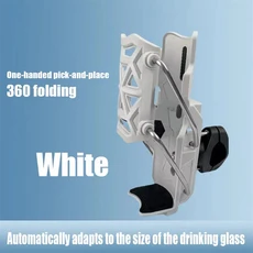 조정 가능한 오토바이 자전거 컵 홀더 핸들 바 물병 마운트 32-77mm 할리 혼다 스즈키 야마하 가와사키 KT, 03 White