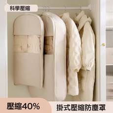 DFMEI 防塵罩換季透明袋子衣物衣櫃羽絨服家用壓縮罩掛式掛衣衣服防塵袋, 1個, 1個裝