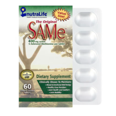 NutraLife 오리지널 샘이 SAMe 400mg 장용 코팅정제 60정, 1개