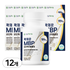 건강헤아림 꽉채운 MBP 유단백추출물정 99% 단백질 haccp 식약처 인증 식약청 인정 앰비피 엔비피 락토페린 산양유 단백 분말 함유 엠비피 nbp 유단백 추출물 60정, 12개