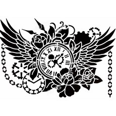 A40-0453 蝶古巴特 DIY 簍空模板 塗鴉繪畫模板, 1個