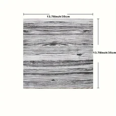 벽지 3D 스티커 방습 자가접착 DIY 방수 나무무늬 35X35cm, 35cmX35cm-5pcs, grey