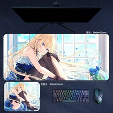 VSPO 마우스패드 키보드 장패드 두께 4mm 다양한 사이즈 모음, 300x250mm, AB, 1개