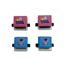 流行兒童四則運算印章 4入, 黑色的