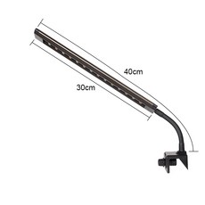 LED魚缸變色夾燈 水族燈 增豔燈 可三色切換 白燈 藍白燈 水草缸灯, 1個, 40cm