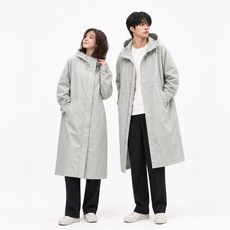 그린유니언 에센셜 레인코트 남녀공용 골프 우비 비옷 우의, 1개, 그레이