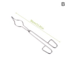 등급 스테인리스 스틸 도금 집게 흑연 클램프 크롬 도가니 거치대 비커 용융, [02] 30cm, 02 30cm, 30cm