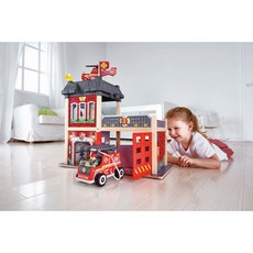 Hape 消防隊遊戲組 - 角色扮演玩具，激發想像力與學習成長, 1個, Red