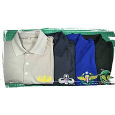 "圓領"排汗T(背面網印大傘徽) 請先詢問確認尺寸 左胸前電繡徽章 中華民國傘兵 空降特戰 基本傘 鐵漢傘 武漢徽 高空, 1個