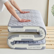 메모리폼 매트리스 토퍼 원룸 1인용 자취 손님용 싱글, 상세 페이지 참고, 블루100x190cm(두께 5.5cm)