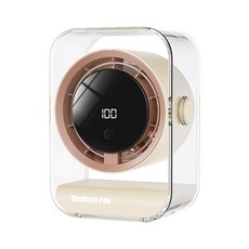 桌面小風扇usb充電風扇學生上課辦公室桌迷你便攜宿舍無葉循環扇, 卡其白:旗艦版