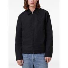 올세인츠 로고 자수 집업 재킷