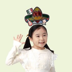 세계 문화체험 다문화 머리띠 만들기 역활놀이 체험학습, 1개, 중국