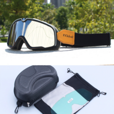 할리 데이비슨 스타일 오토바이 고글 클래식 바이크 헬멧 선글라스 방풍 방진 전체헬멧 반헬멧 호환, Black silver, 1개