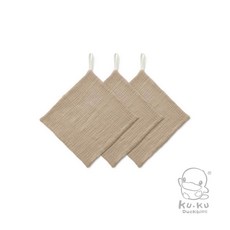 酷咕鴨 KUKU PLUS 雲朵皺布八層紗布手帕【3入】