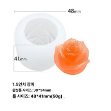리온 실리콘얼음틀 트레이 메이커 얼음통 장미모양 위스키 아이스볼, 1L, 싱글 플라워 로즈 소형
